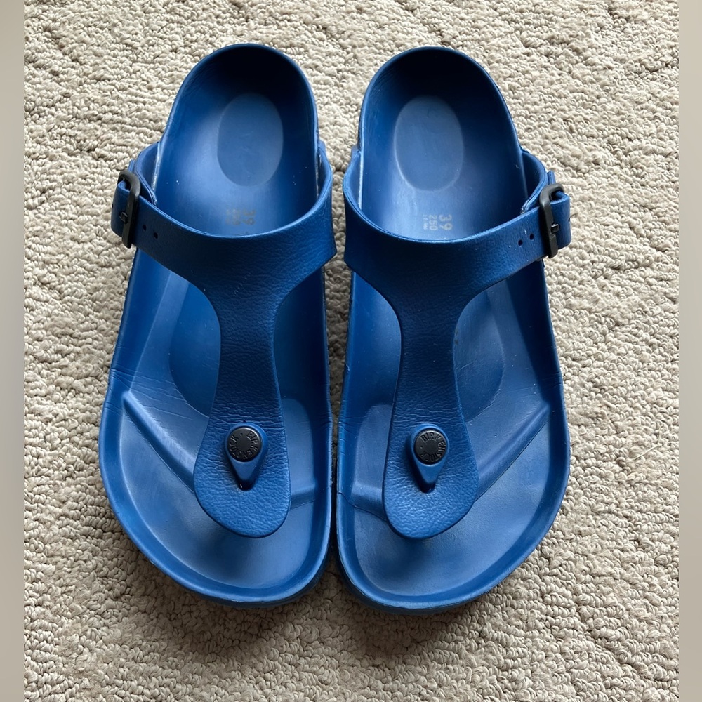 Birkenstock Gizeh EVA sandals flip flops size 39 navy blue